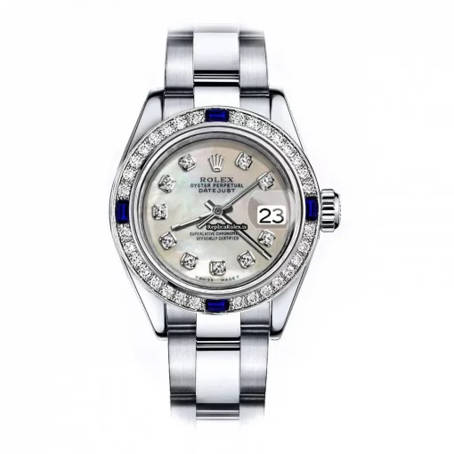 Top Imitation Rolex Oyster Perpetual Lady Date 69160 Automatic Movement 26mm Steel Case Womens Watch