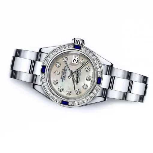 Top Imitation Rolex Oyster Perpetual Lady Date 69160 Automatic Movement 26mm Steel Case Womens Watch - Image 2