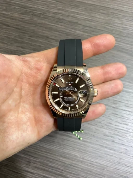 Fantastic Replica Rolex Sky-dweller 326235 Caliber 9001 Automatic Movement 42mm Rose Gold Case Mens/unisex Watch - Image 2