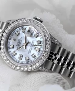 Pleasing Replica Rolex Oyster Perpetual Lady Date 69160 Automatic Movement 26mm Steel Case Womens Watch