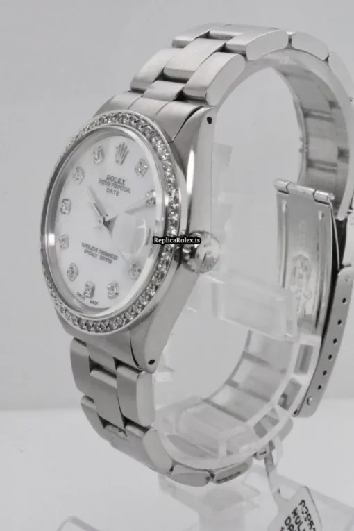 Distinctive Knockoff Rolex Oyster Perpetual Date 1500 Caliber 1570 Automatic Movement 34mm Steel Case Mens/unisex Watch - Image 2