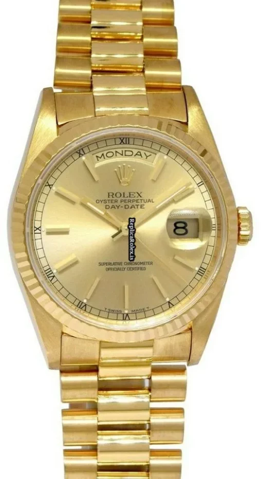 Design Replica Rolex Day-date 36 18238 Automatic Movement 36mm Yellow Gold Case Mens/unisex Watch - Image 10