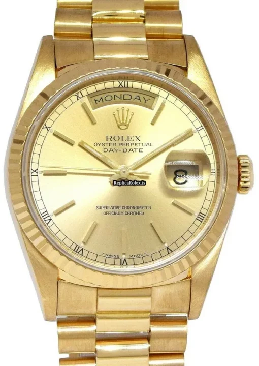 Design Replica Rolex Day-date 36 18238 Automatic Movement 36mm Yellow Gold Case Mens/unisex Watch - Image 11