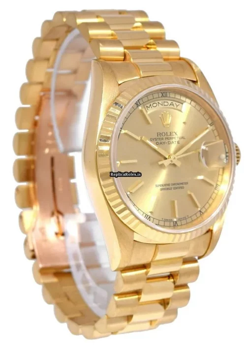 Design Replica Rolex Day-date 36 18238 Automatic Movement 36mm Yellow Gold Case Mens/unisex Watch - Image 4