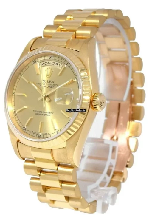 Design Replica Rolex Day-date 36 18238 Automatic Movement 36mm Yellow Gold Case Mens/unisex Watch - Image 9
