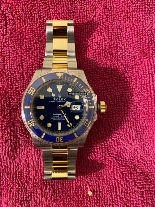 Fine Replica Rolex Submariner Date 16613 Caliber 3135 Automatic Movement 41mm Gold/steel Case Mens/unisex Watch - Image 7