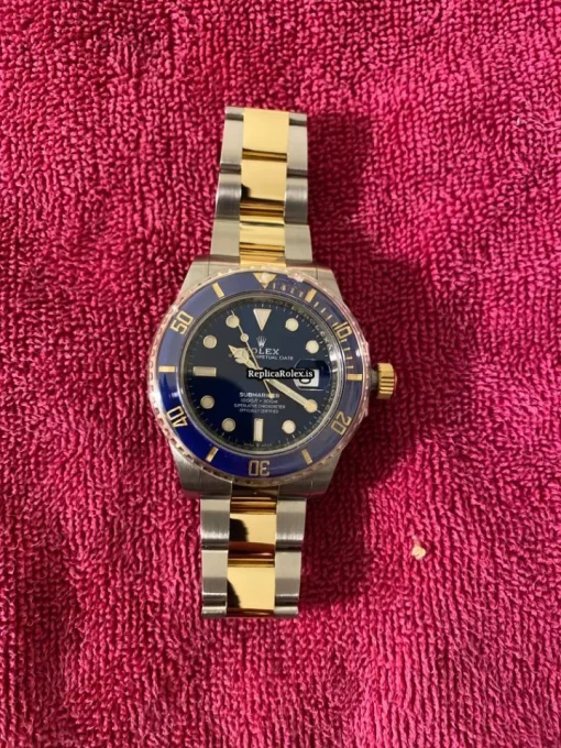 Fine Replica Rolex Submariner Date 16613 Caliber 3135 Automatic Movement 41mm Gold/steel Case Mens/unisex Watch - Image 8