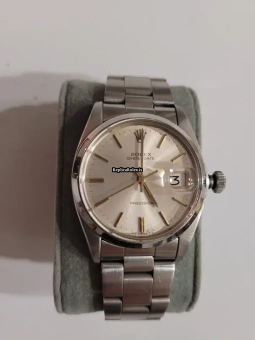 Wonderful Replica Rolex Oyster Precision 6694 Caliber 1225 Manual Winding Movement 40mm Steel Case Mens/unisex Watch - Image 5