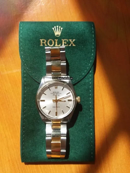 Discount Fake Rolex Air King Precision 5501 Automatic Movement 34x12mm Gold/steel Case Mens/unisex Watch - Image 4