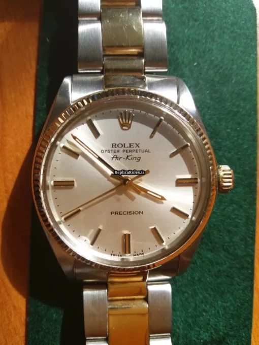 Discount Fake Rolex Air King Precision 5501 Automatic Movement 34x12mm Gold/steel Case Mens/unisex Watch - Image 8