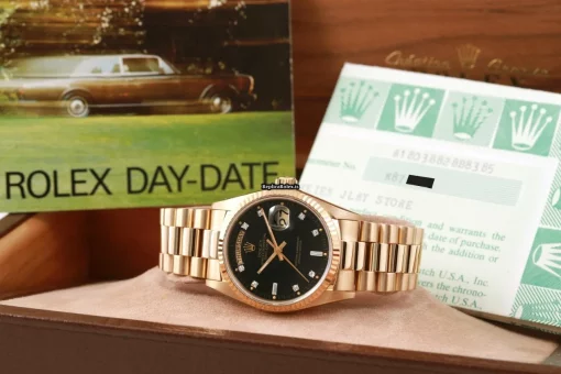 Luxury Imitation Rolex Day-date 36 18038 Caliber 3055 Automatic Movement 36mm Yellow Gold Case Mens/unisex Watch