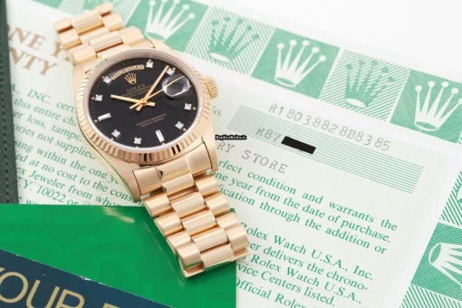Luxury Imitation Rolex Day-date 36 18038 Caliber 3055 Automatic Movement 36mm Yellow Gold Case Mens/unisex Watch - Image 2
