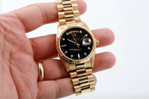 Luxury Imitation Rolex Day-date 36 18038 Caliber 3055 Automatic Movement 36mm Yellow Gold Case Mens/unisex Watch - Image 4