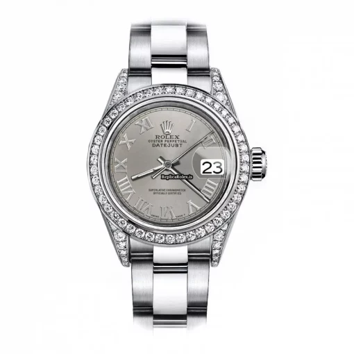 Superb Replica Rolex Oyster Perpetual Lady Date 69160 Automatic Movement 26mm Steel Case Womens Watch
