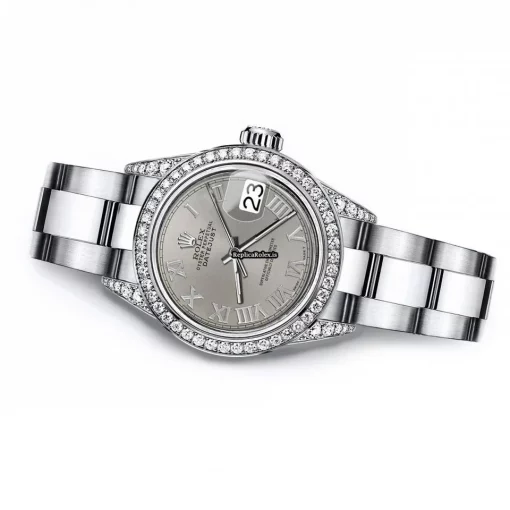 Superb Replica Rolex Oyster Perpetual Lady Date 69160 Automatic Movement 26mm Steel Case Womens Watch - Image 3