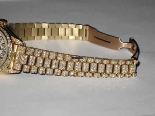 Wonderful Fake Rolex Datejust Self Winding Automatic 26mm Yellow Gold Case Womens Watch - Image 6