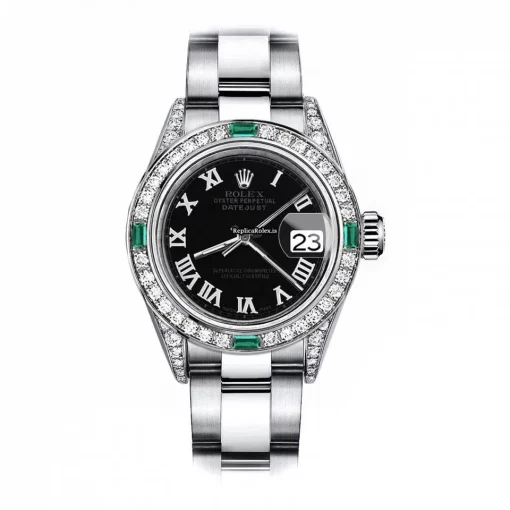 Amazing Replica Rolex Oyster Perpetual Lady Date 69160 Automatic Movement 26mm Steel Case Womens Watch