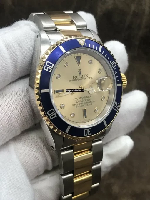 Good Fake Rolex Submariner Date 16613 Caliber 3135 Automatic Movement 40mm Steel Case Watch - Image 3