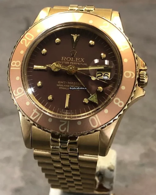 Recommend Clone Rolex Gmt-master 1675 Automatic Movement 40mm Yellow Gold Case Mens/unisex Watch - Image 3