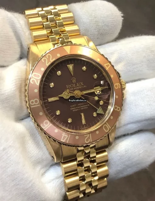 Recommend Clone Rolex Gmt-master 1675 Automatic Movement 40mm Yellow Gold Case Mens/unisex Watch - Image 5