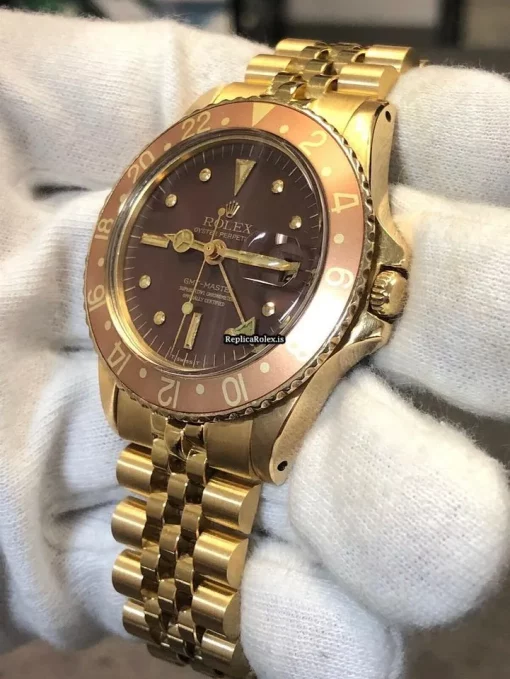 Recommend Clone Rolex Gmt-master 1675 Automatic Movement 40mm Yellow Gold Case Mens/unisex Watch - Image 6