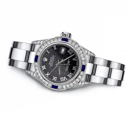 Great Replica Rolex Oyster Perpetual Lady Date 69160 Automatic Movement 26mm Steel Case Womens Watch - Image 2