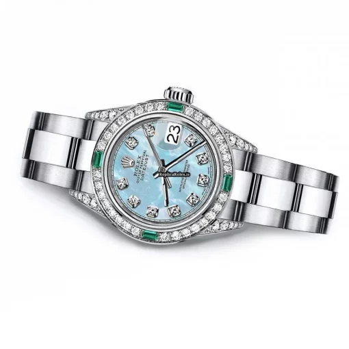 Fantastic Copies Rolex Oyster Perpetual Lady Date 69160 Automatic Movement 26mm Steel Case Womens Watch - Image 2