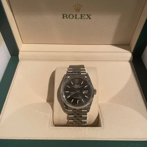 Stylish Imitation Rolex Datejust 126234-0015 Automatic Movement 36mm White Gold Case Mens/unisex Watch - Image 8