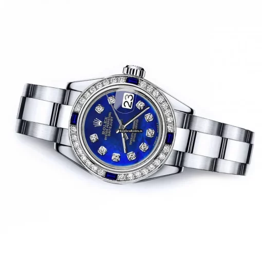 Pleasing Copies Rolex Oyster Perpetual Lady Date 69160 Automatic Movement 26mm Steel Case Womens Watch - Image 2