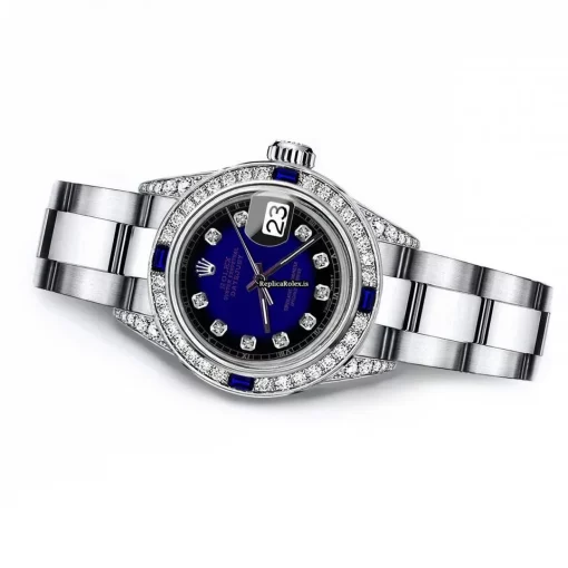 Special Replica Rolex Oyster Perpetual Lady Date 69160 Automatic Movement 26mm Steel Case Womens Watch - Image 2