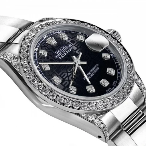 Superb Replica Rolex Oyster Perpetual Lady Date 69160 Automatic Movement 26mm Steel Case Womens Watch - Image 2