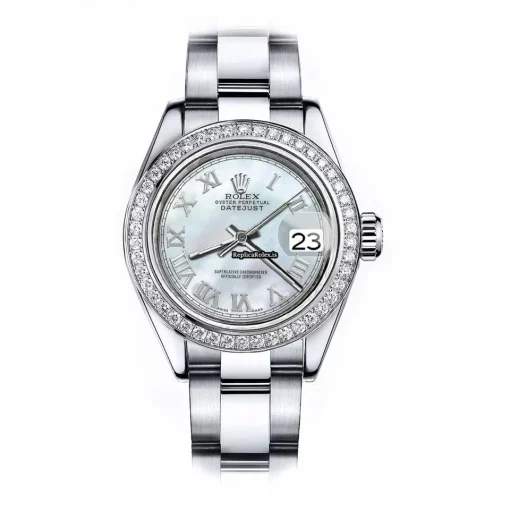 Amazing Imitation Rolex Oyster Perpetual Lady Date 69160 Automatic Movement 26mm Steel Case Womens Watch
