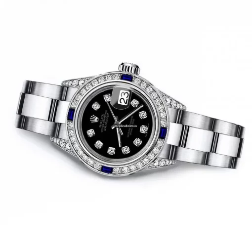 Good Replica Rolex Oyster Perpetual Lady Date 69160 Automatic Movement 26mm Steel Case Womens Watch - Image 2