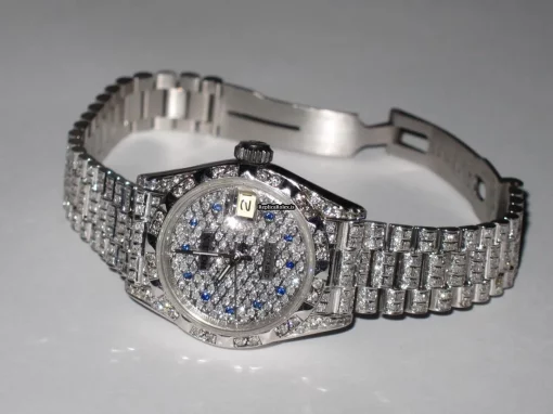 Quality Replica Rolex Datejust Self Winding Automatic 26mm White Gold Case Womens Watch - Image 4