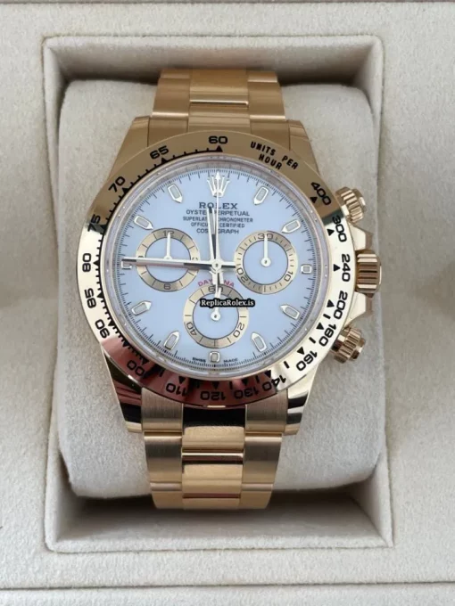 Terrific Fake Rolex Daytona 116508 Caliber 4130 Automatic Movement 40mm Yellow Gold Case Mens/unisex Watch - Image 6