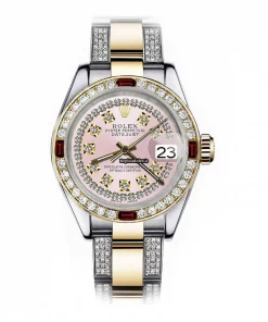 Swiss Replica Rolex Lady-datejust 69173 Automatic Movement 26mm Gold/steel Case Womens Watch