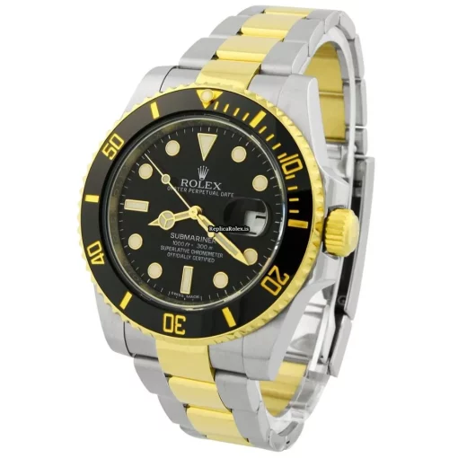 Recommend Clone Rolex Submariner Date 116613ln Caliber 3135 Automatic Movement 40mm Gold/steel Case Mens/unisex Watch - Image 2