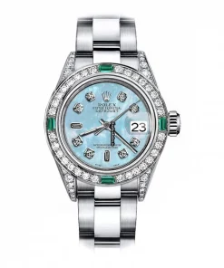 Lovely Replica Rolex Oyster Perpetual Lady Date 69160 Automatic Movement 26mm Steel Case Womens Watch