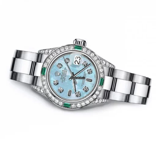 Lovely Replica Rolex Oyster Perpetual Lady Date 69160 Automatic Movement 26mm Steel Case Womens Watch - Image 2