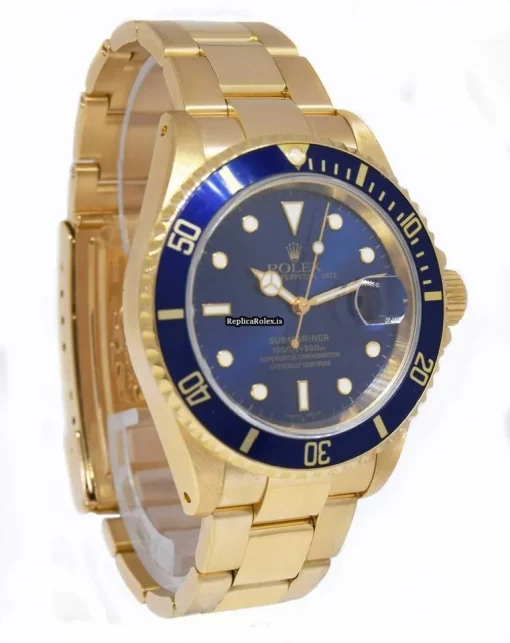 Amazing Replica Rolex Submariner Date 16618 Automatic Movement 40mm Yellow Gold Case Mens/unisex Watch - Image 10