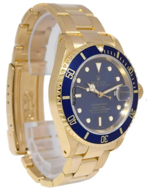 Amazing Replica Rolex Submariner Date 16618 Automatic Movement 40mm Yellow Gold Case Mens/unisex Watch - Image 5