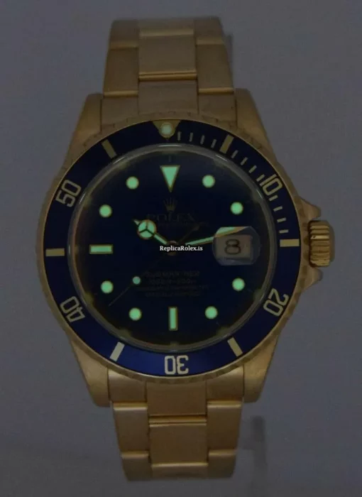 Amazing Replica Rolex Submariner Date 16618 Automatic Movement 40mm Yellow Gold Case Mens/unisex Watch - Image 6