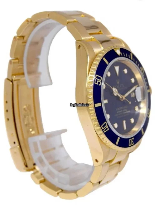 Amazing Replica Rolex Submariner Date 16618 Automatic Movement 40mm Yellow Gold Case Mens/unisex Watch - Image 7