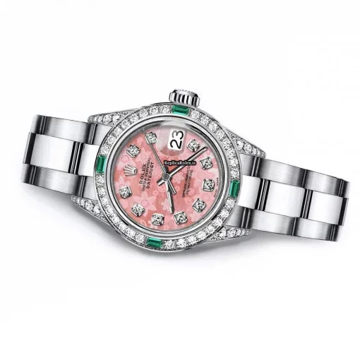 Incredible Replica Rolex Oyster Perpetual Lady Date 69160 Automatic Movement 26mm Steel Case Womens Watch - Image 2