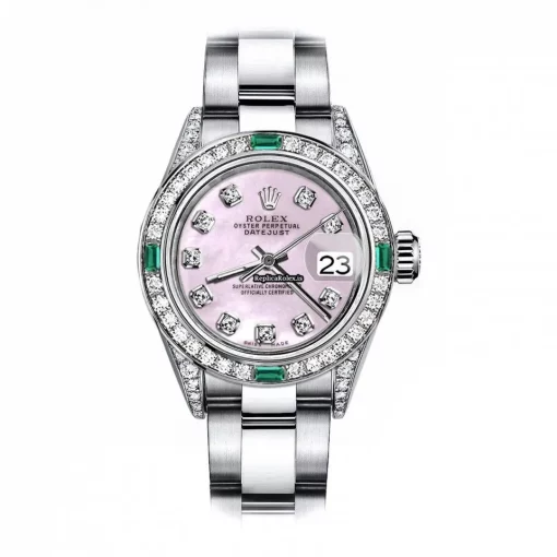 Terrific Replica Rolex Oyster Perpetual Lady Date 69160 Automatic Movement 26mm Steel Case Womens Watch