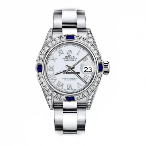 Attractive Knockoff Rolex Oyster Perpetual Lady Date 69160 Automatic Movement 26mm Steel Case Womens Watch