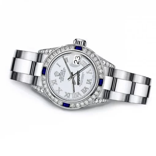Attractive Knockoff Rolex Oyster Perpetual Lady Date 69160 Automatic Movement 26mm Steel Case Womens Watch - Image 2