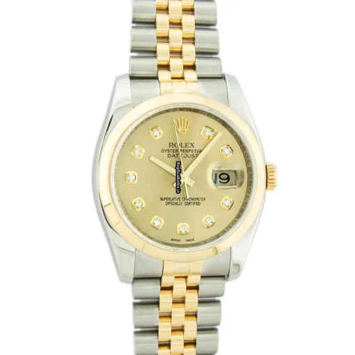 Inexpensive Replica Rolex Datejust 116233 Caliber 3135 Automatic Movement 36mm Gold/steel Case Mens/unisex Watch - Image 2