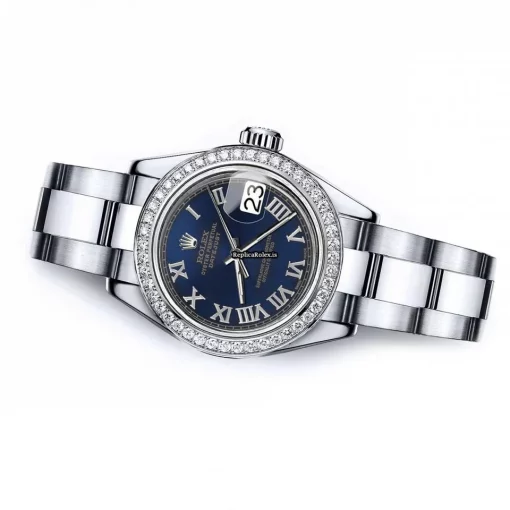 Defect Fake Rolex Oyster Perpetual Lady Date 69160 Automatic Movement 26mm Steel Case Womens Watch - Image 3