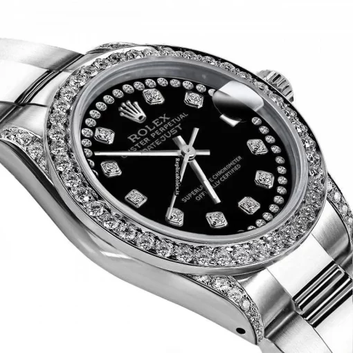 High Quality Replica Rolex Oyster Perpetual Lady Date 69160 Automatic Movement 26mm Steel Case Womens Watch - Image 2